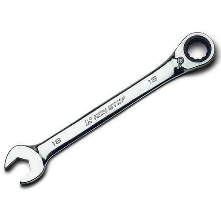 NON STOP AUTO TOOLS 18mm Ultrafine 120Tooth Reversible Ratcheting Combination Wrench NS71018